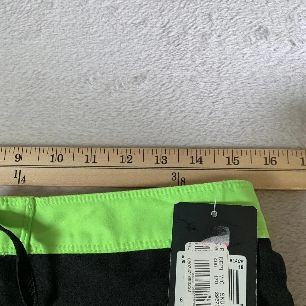 Hurley Board Shorts Boys‎ 18 / 29 Neon Green Colorblock Graphic Swim Trunks NEW